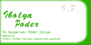 ibolya poder business card