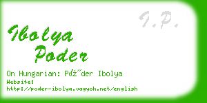 ibolya poder business card